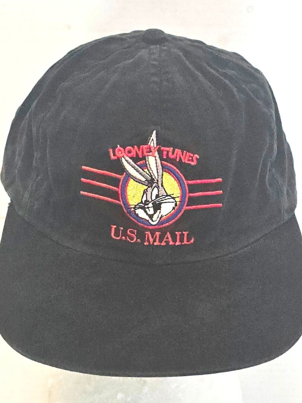 VTG 1997 Looney Tunes U.S.Mail Bugs Bunny Snapback Adjustable Hat HAS FLAWS READ